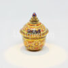 ThoChan Covered Box Urn 1.5 inch Shiny Lotus with Golden Dots