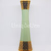 Vase Green Celadon J 12 inch Shiny PhumKaoBin Protrusion On Blue