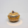 Oval Covered Box Urn Anna Shape Large Shiny KraDangNga On Blue