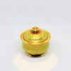 Scallop Covered Box Urn Windsor Shape Large Shiny KaoLarmTad On Soft Green