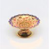 Stem Plate 5 inch Shiny Bone China Lotus With Golden Dots