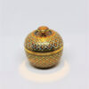 Apple Covered Box Urn 4 inch Shiny PiKul On Dark Blue