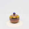 Round Covered Box Urn Verona Shape Small Shiny KaoLarmTad