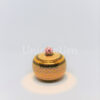 Round Covered Box Urn Verona Shape Small Shiny KarnYang On Pink