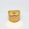 Triangle Covered Box Urn Extreme Shape Large Shiny Lotus With Golden Dots