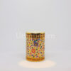 Cylindrical Vase 5 inch Extreme Shape Shiny DokMaiKhod Fancy On White