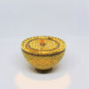 Oval Covered Box Urn Life Shape Large Shiny PiKul On Yellow