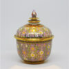 ThoChan Covered Urn 4 inch Matt DokKaw On Purple