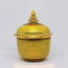 ThoChan Covered Urn 5 inch Matt KarnTorDok On Yellow