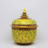 ThoChan Covered Urn 6 inch Matt ChaKri On Yellow