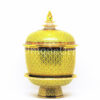 ThoChan Covered Urn And Stem Plate Set 6 inch Matt KarnTorDok On Yellow