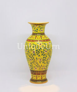 Vase 8 inch Thai Shape Matt ChaKri On Yellow