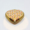 Heart Covered Box Urn Large Shiny Lotus With Golden Dots