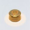 Round Covered Box Urn Small KarnTorDok On Blue
