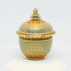 ThoChan Covered Urn 3 inch Shiny KarnTorDok On Green