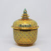 ThoChan Covered Urn 5 inch Shiny KarnYang On Green