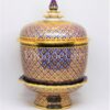 ThoChan Covered Urn And Stem Plate Set 8 inch Shiny PhumKaoBin
