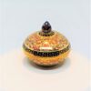 ThoLukJan Covered Box Urn 2.5 inch Shiny Lotus With Golden Dots