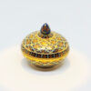 ThoLukJan Covered Box Urn 2.5 inch Shiny PiKul On Dark Blue