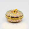 ThoFudThong Covered Box Urn 4 inch Shiny DokKaw On Purple