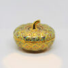 ThoFudThong Covered Box Urn 4 inch Shiny KarnYang On Green