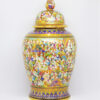 ThoPlue Covered Urn 12 inch Shiny Thai Traditional Figures Fancy Colors