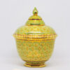 ThoPraYaKru Covered Urn 5 inch Shiny PhumKaoBin On Green