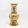 Vase 8 inch Trumpet Shape Shiny DokMaiKhod Fancy On White
