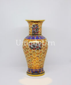 Vase 10 inch Thai Shape Shiny Lotus With Golden Dots