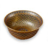 Round Bowl 9 inch Two Side Painted York Shape PhumKaoBin On Dark Blue