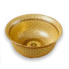Round Bowl 9 inch Two Side Painted York Shape PiKul On Yellow