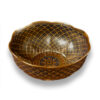 Scallop Bowl 9 inch Two Side Painted Windsor Shape PhumKaoBin On Dark Blue