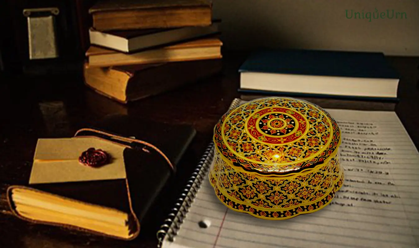 Honor loved ones with an exquisite handcrafted Bencharong round Keepsake urn for ashes. Discover the profound art of luxury memorials in Thailand.