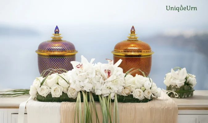 Honor loved ones with exquisite handcrafted Bencharong Thochan cremation urns. Explore the exquisite art of luxury memorial design in Thailand.