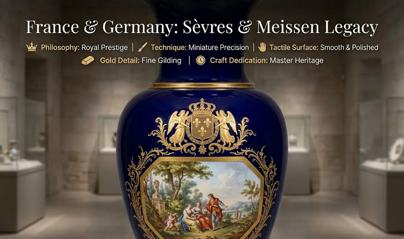 European porcelain of Sèvres (France) and Meissen (Germany) represents the pinnacle of royal prestige