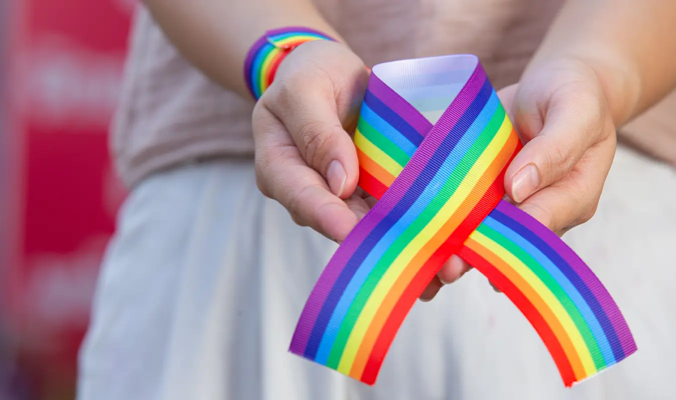 The semiotics of pride color for the memorial art of honor.