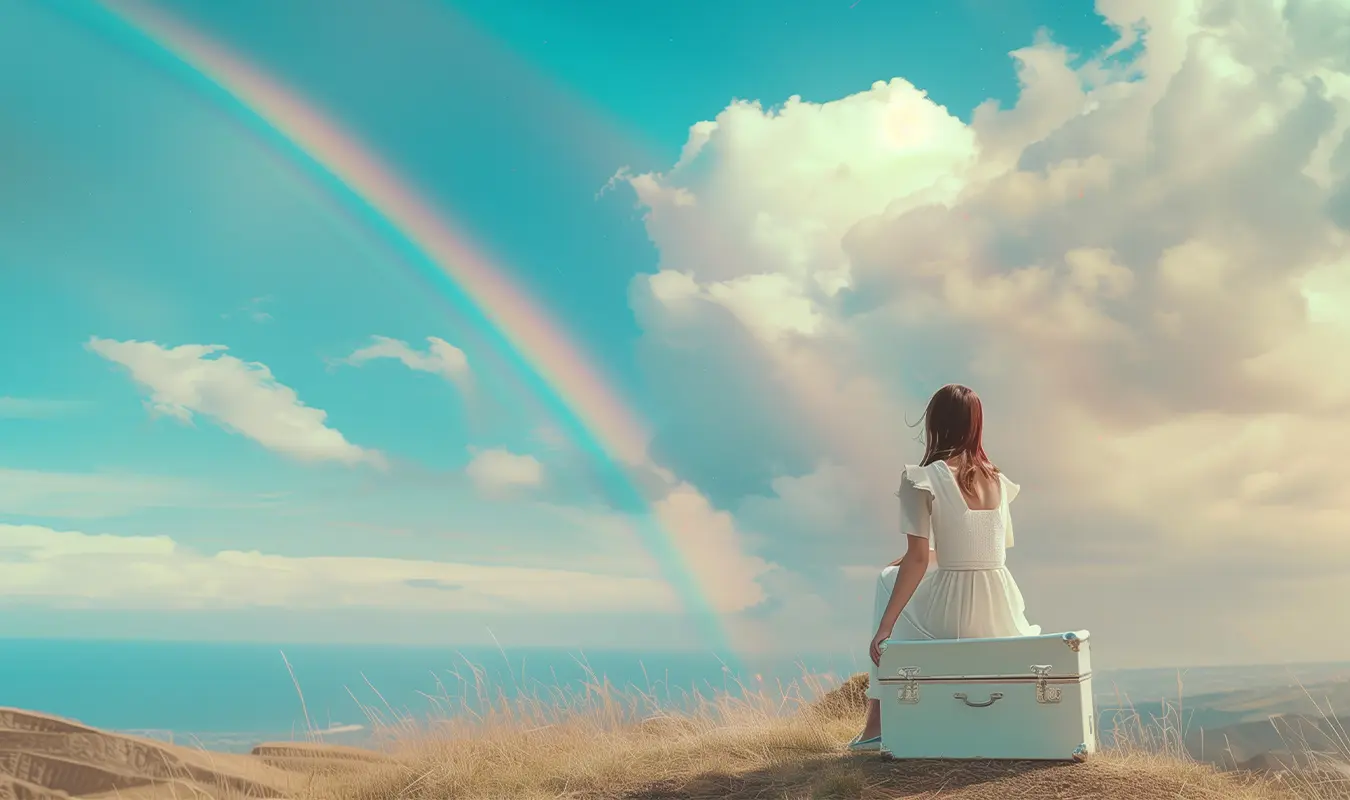The Miracle of Being Awake: Transforming Loss into Peace as the Rainbow Bridge. Finding peace through mindfulness and memorial art by UniqueUrn.
