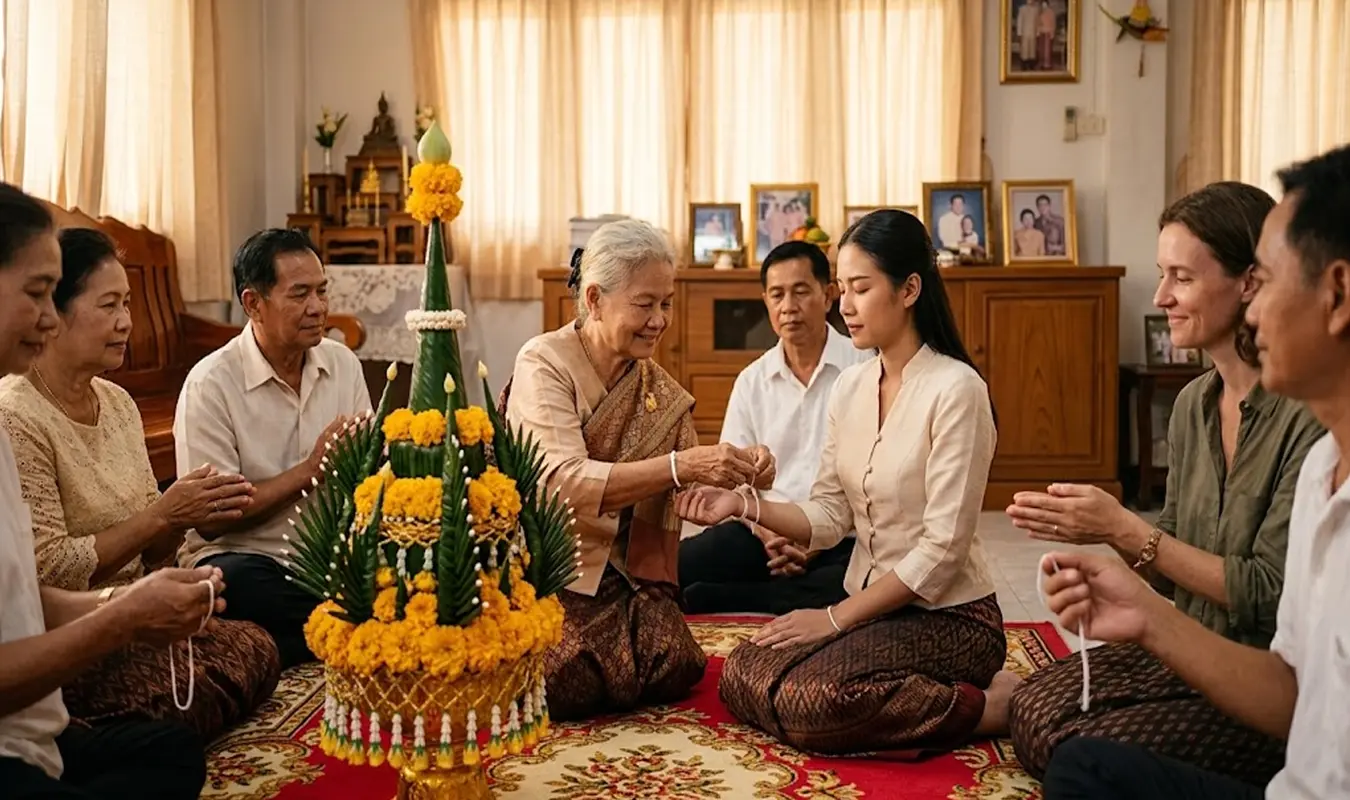 Baci Sou Khuan ceremony is Inner Resilience therapy for healing the family